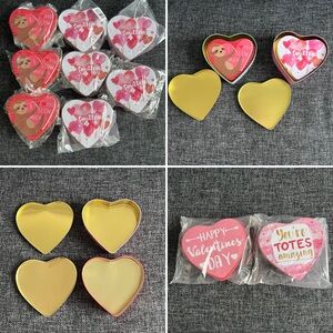 NWT 18 Valentine Heart Shaped Tin Containers